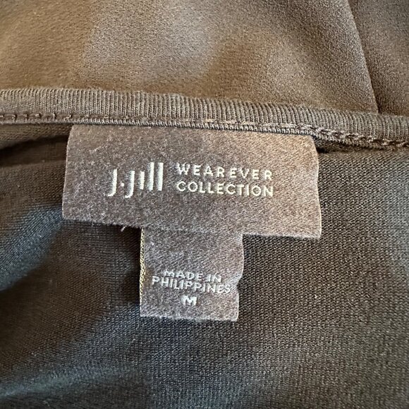 J. Jill Wearever Collection Black 3/4 Sleeve Layered Hem Top M - Picture 4 of 6